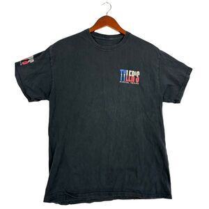 Tyler’s Austin Texas T-Shirt Black Graphic Tee USA Flag Logo Short Sleeve
